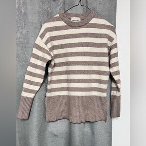 Striped Brown and Cream Women's Sweater